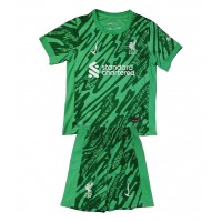 Camisa de Futebol Liverpool Goleiro Equipamento Secundário Infantil 2024-25 Manga Curta (+ Calças curtas)